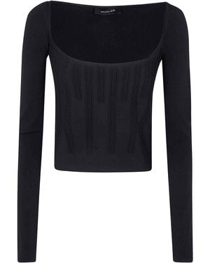 Mugler Madonna Neck Top - Blue