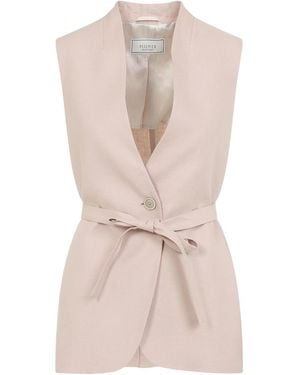 Peserico Linen Gilet - Natural