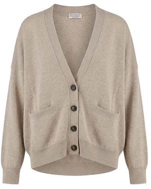 Brunello Cucinelli Cashmere Cardigan - Gray