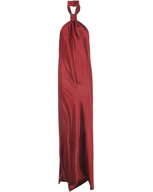 Ann Demeulemeester Ingeborg Knot-Detailed Dress - Red