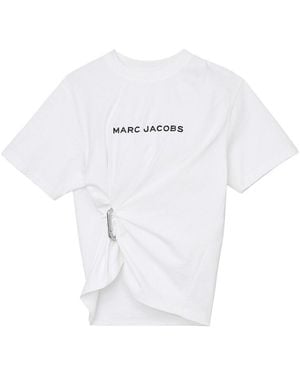 Marc Jacobs Pop J Marc Logo Drape Boxy Tee - White