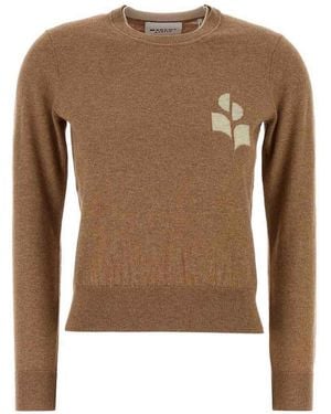 Isabel Marant Pullover Con Dettaglio Logo Lanta - Marrone