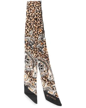 Etro Printed Silk Foulard - White