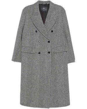 Ermanno Scervino Double-Breasted Coat - Grey