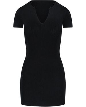 Alexander Wang Mini Viscose Mixed Dress - Black