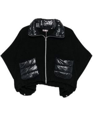 Herno Short-Sleeved Poncho - Black