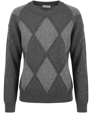 Peserico Round Neck Jumper - Grey