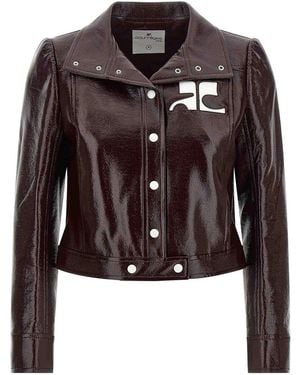 Courreges Reedition Vinyl' Jacket - Black
