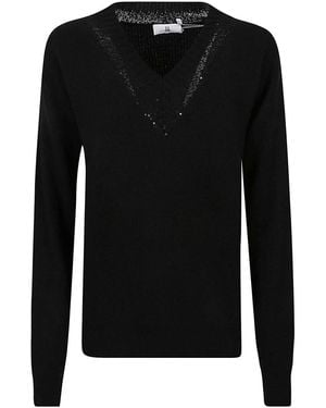 ELEVEN88 V-Neck Jumper - Black