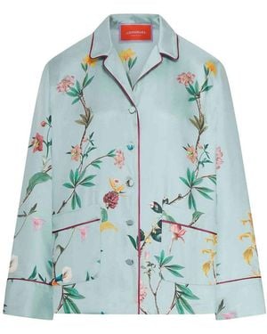 La DoubleJ Silk Twill Shirt - Blue