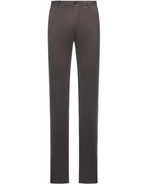 Incotex Tailored Cotton Trousers - Grey