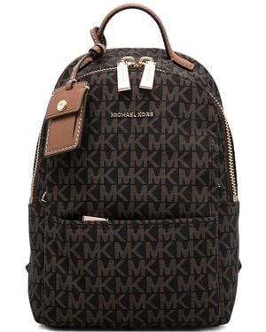 Michael Kors Backpack With Monogram - Black