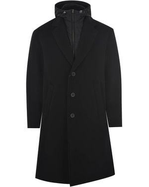 Herno Coat Made Of Virgin Wool - Black