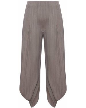 Giorgio Armani Pleated Jersey Pants - Gray