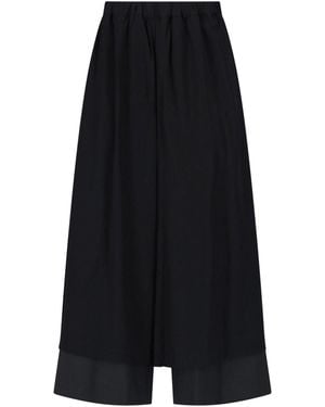 Comme des Garçons Layered Wool Skirt - Black