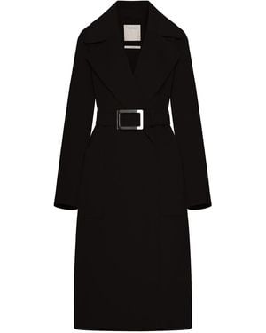 Sportmax Pure Wool Robe Coat - Black