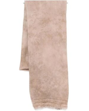 Avant Toi Austen Faded Effect Light Wool Scarf 100X200 - Natural