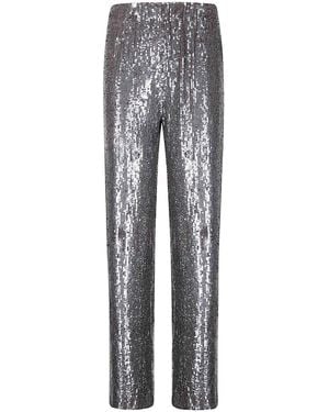 P.A.R.O.S.H. Sequined Pants With Elasticated Waist - Gray
