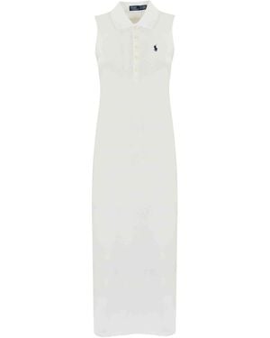 Polo Ralph Lauren Stretch Cotton Sleeveless Dress - White