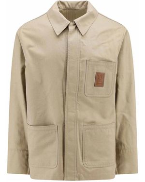Ferragamo Cotton And Viscose Jacket - Natural