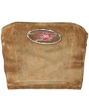 DIESEL Faded-Effect Denim Top - Natural