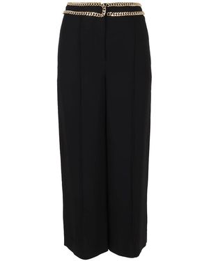 Moschino Chain Detailed Culotte Trousers - Black
