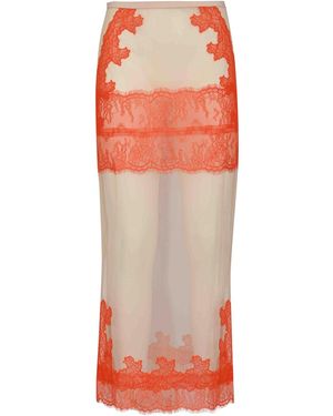 Patrizia Pepe Midi Skirt - Orange