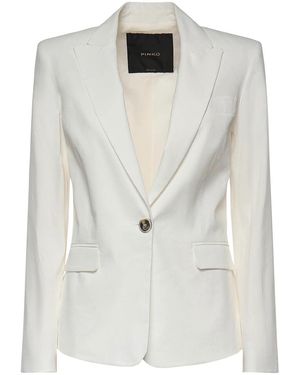Pinko Linen Blend Jacket - White