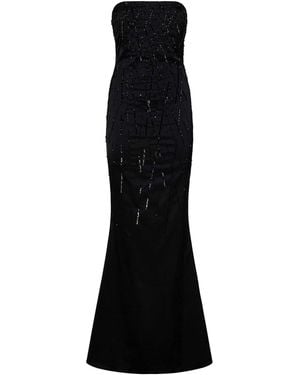 ROOM76 Icon Long Strapless Bustier Dress - Black