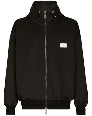 Dolce & Gabbana Reversible Jacket With Branded Tag - Black