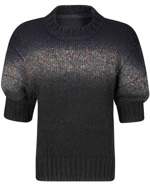 Sacai Garment Dye Wool Knit Pullover - Black