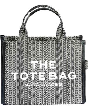 Marc Jacobs The Medium Tote Monogram Jacquard - Black