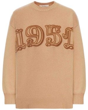 Max Mara Fido 1951 Crew-Neck Jumper - Natural