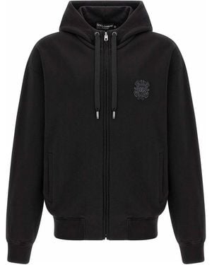 Dolce & Gabbana Coat Of Arms Logo Hoodie - Black