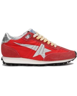 Golden Goose Trainers With Suede Overlays - Red