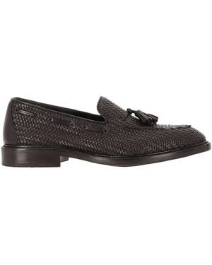 Alexander Hotto Woven Moccasins - Black