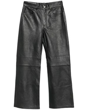 Haikure Pantalones De Cuero - Gris
