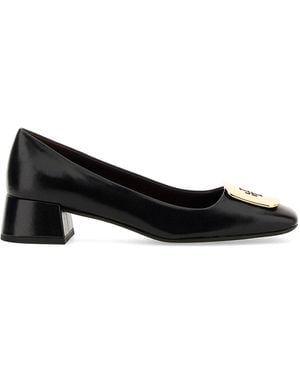 Tory Burch Georgia Caprine Leather Pump - Black