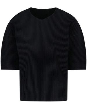 Homme Plissé Issey Miyake Pleated T-Shirt - Black