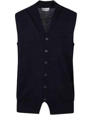 Ballantyne V Neck Gilet - Blue