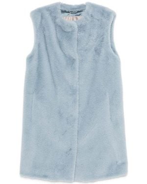 Herno Faux Fur Vest - Blue