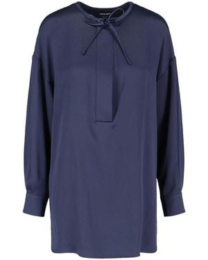 Giorgio Armani Silk Shirt - Blue