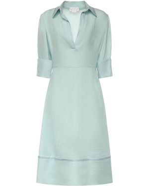 Genny Linen Midi Dress - Green