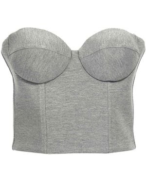 GIUSEPPE DI MORABITO Top Cropped Bustier - Grey