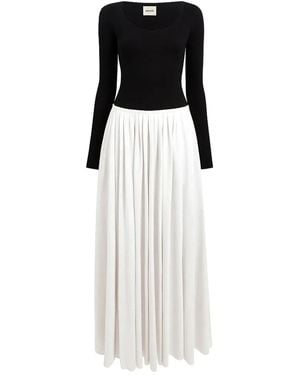KHAITE Carlotta Panelled Dress - White