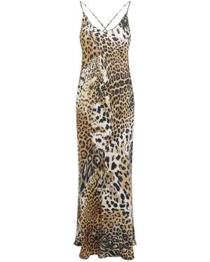 Roberto Cavalli Jaguar Skin Dress - Metallic