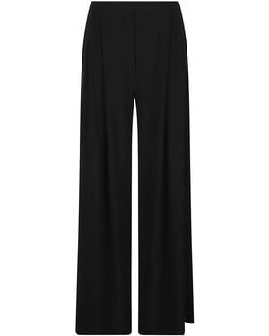 Norma Kamali Wide-Leg Trousers - Black
