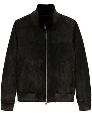 Arma Arek Shearling Suede Jacket - Black