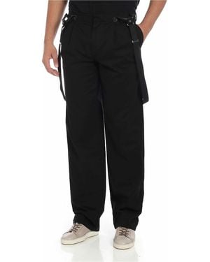 Moschino Trousers With Pleats - Black