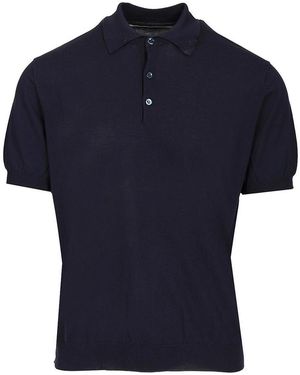 Original Vintage Style Cotton Polo Shirt - Blue